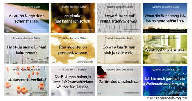 100 typische deutsche Sätze mit Bildern