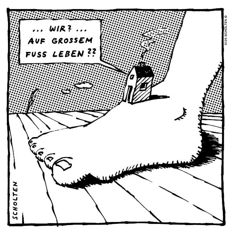 Redewendungen mit Fuß - Ausdrücke mit Fuß - Redewendungen mit Fuss - Ausdrücke mit Fuss - Deutsch lernen mit Cartoons - Deutsch lernen