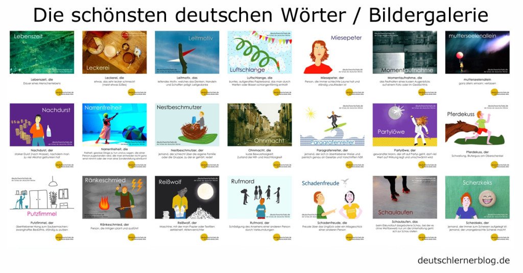 die schönsten deutschen Wörter mit Bildern - Bildergalerie