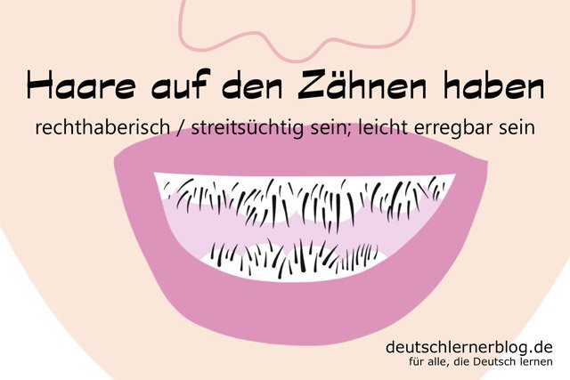 Haare auf den Zähnen - Redewendungen - Deutsch lernen