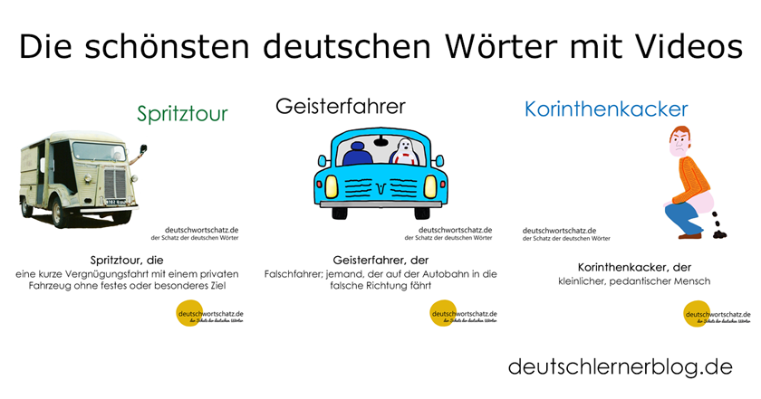 Wortschatz lernen mit Videos - schönste deutsche Wörter mit Videos - Aussteiger - splitterfasernackt - Frühlingsbote - Deutsch Wortschatz - Wortschatz lernen