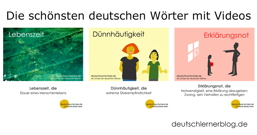schöne Wörter - Wortschatz - Deutsch - deutsche Wörter