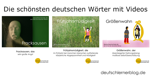 schöne deutsche Wörter - Fracksausen - Frühjahrsmüdigkeit - Größenwahn - schöne deutsche Wörter