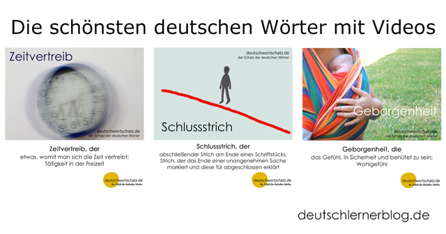 Wortschatz lernen mit Bildern - Zeitvertreib - Schlussstrich - Geborgenheit - schöne deutsche Wörter