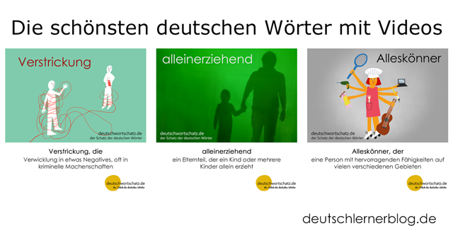 die schönsten deutschen Wörter mit Bildern - Verstrickung - alleinerziehend - Alleskönner - schöne deutsche Wörter