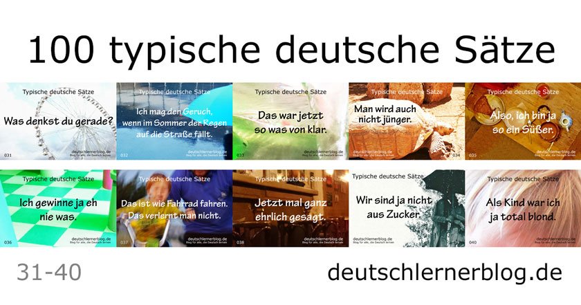 typische Sätze auf Deutsch