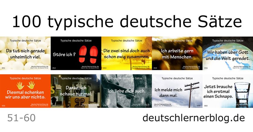 100 deutsche Sätze - typische deutsche Sätze