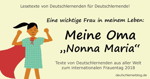meine Oma - internationaler Frauentag - Weltfrauentag - eine wichtige Frau in meinem Leben