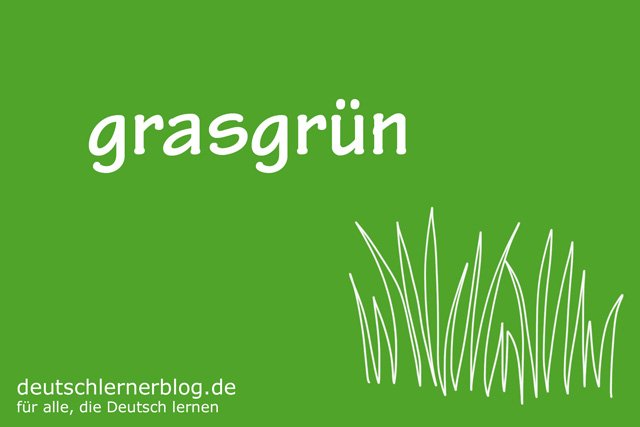 grasgrün - deutsche Farben - schöne Farben auf Deutsch