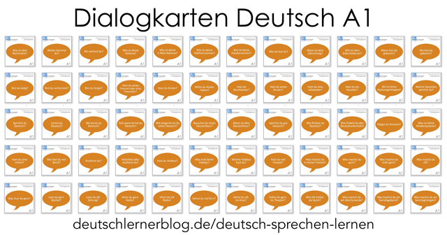 Dialogkarten - Fragen und Antworten - Deutsch sprechen