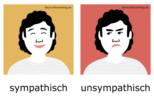 sympathisch - unsympathisch - Adjektive