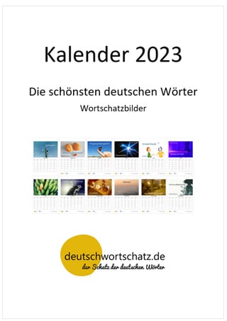 Kalender 2023 die schönsten deutschen Wörter