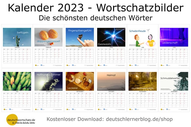 Kalender - Die schönsten deutschen Wörter - Bilder