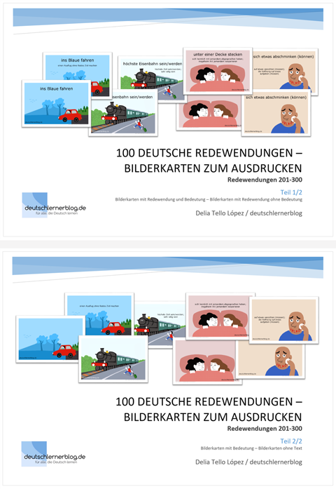 illustrierte Redewendungen - Redensarten - Bilder - Bilderkarten Redewendungen