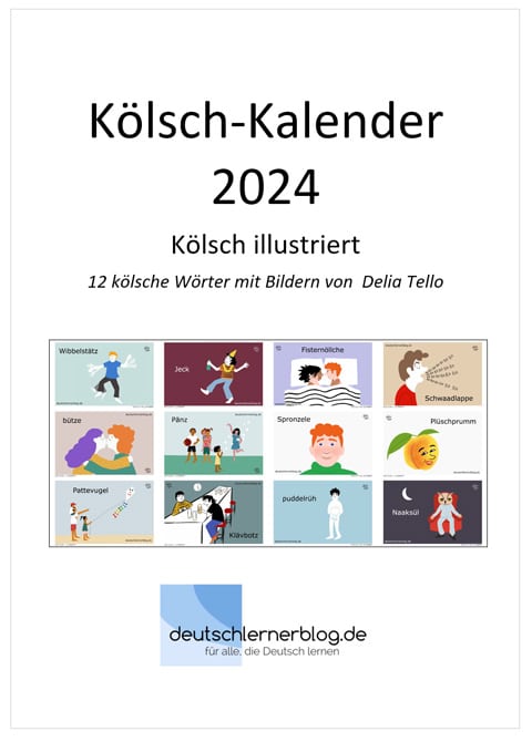 Kölsch Kalender 2024 - Kölsche Wörter