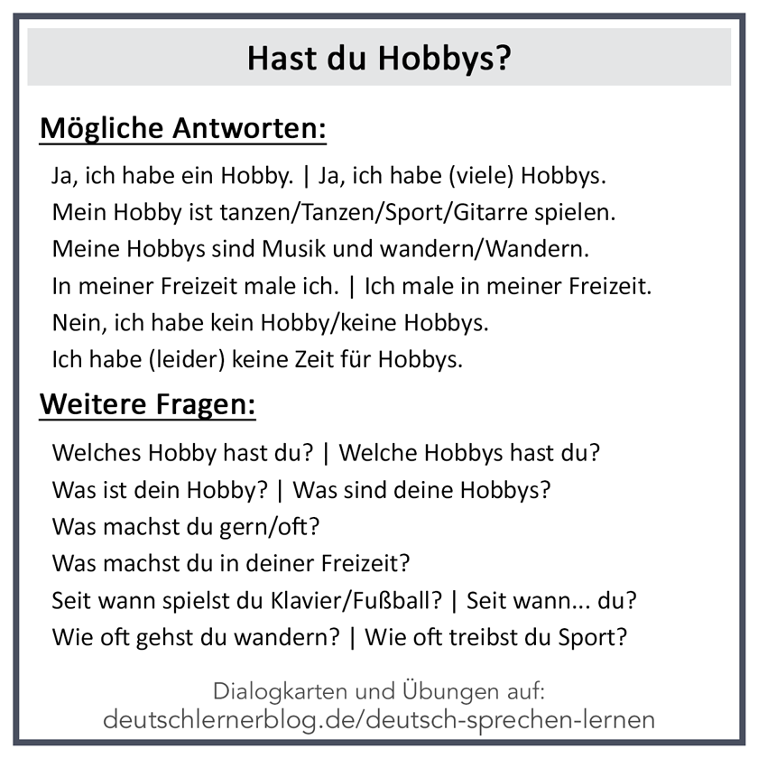 162 Fragen Und Antworten | Dialogkarten A1 Für Gespräche Auf Deutsch