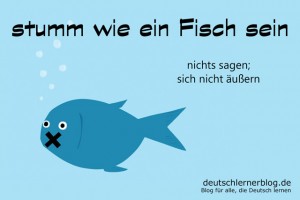 stumm wie ein Fisch Redewendungen Bilder deutschlernerblog